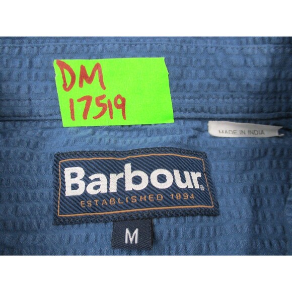 Barbour Bomber Jacket Adult Medium M Blue Full Zip Cotton Casual Pockets Mens - Picture 5 of 11